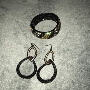 Earrings and bracelet